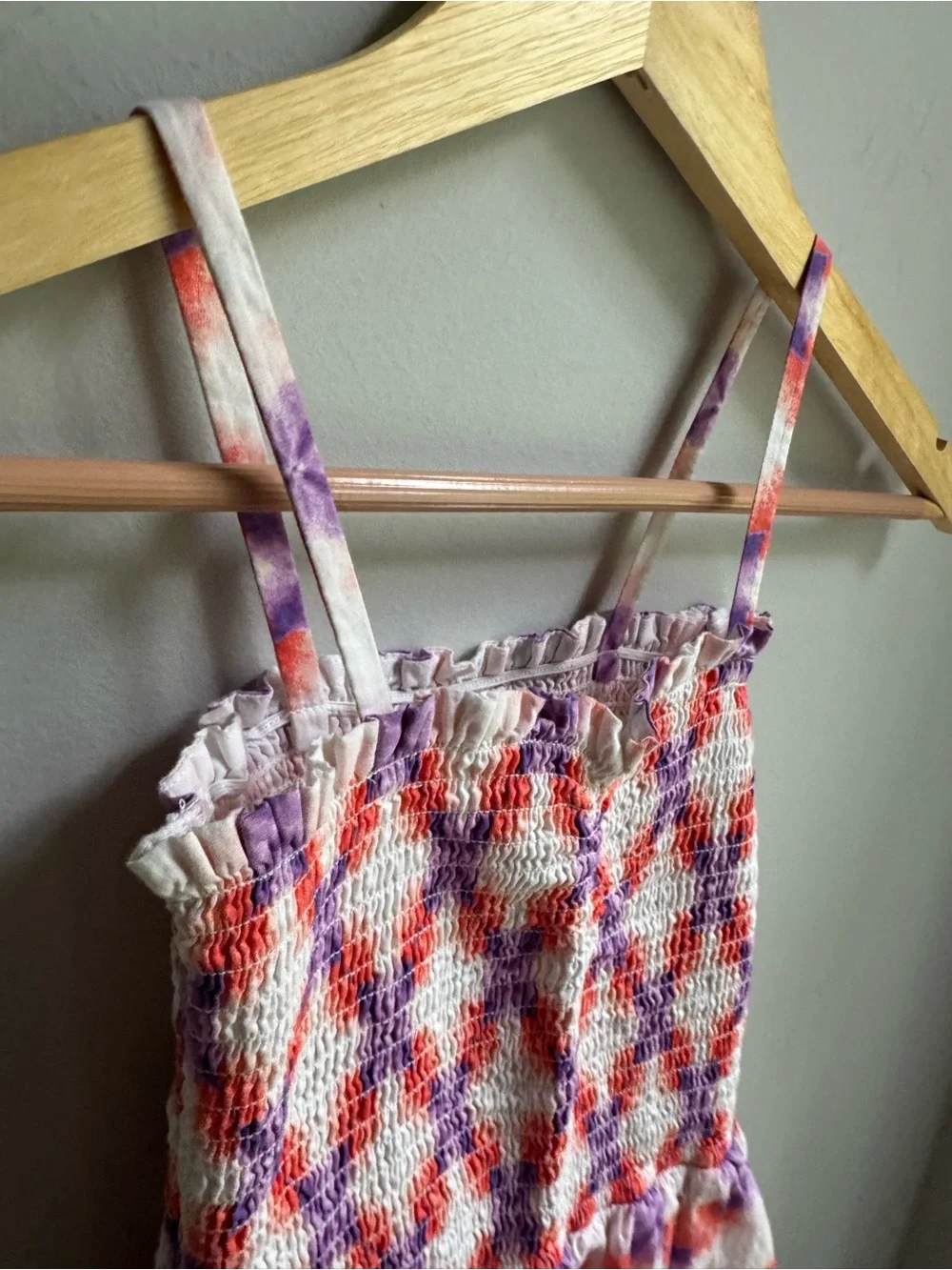 Janie and Jack Pink & Purple Tie-Dye Smocked Sundress Beach Sunday Dress
